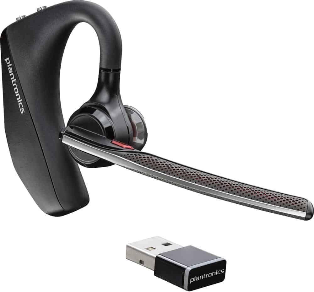 Plantronics by Poly Voyager 5200 UC Wireless Headset & Charging Case - Single-Ear Bluetooth Headset w/Noise-Canceling Mic