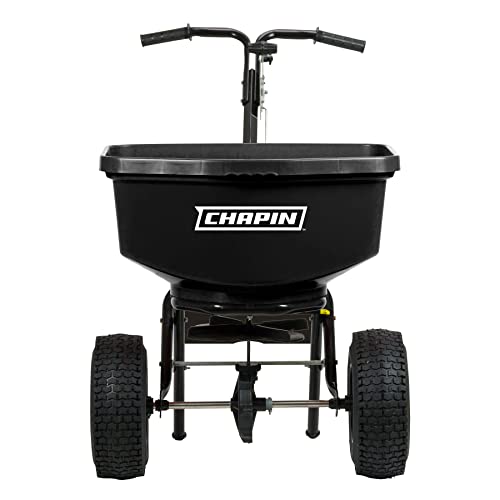 Chapin International 8304C 100-pound Contractor Turf Broadcast Spreader, Black