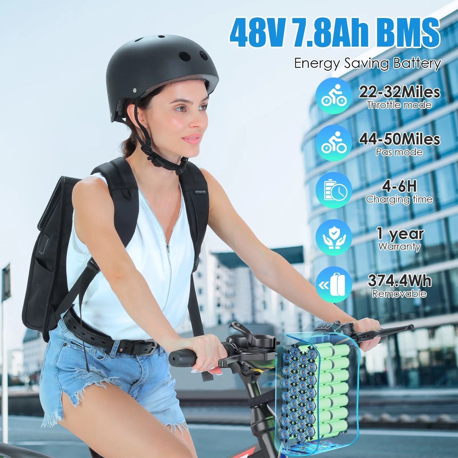 Elifine 500W 26" Electric Bike Folding Electric Mountain Bike for Adults, 48V 7.8Ah Battery Foldable Ebike, 21 Speed