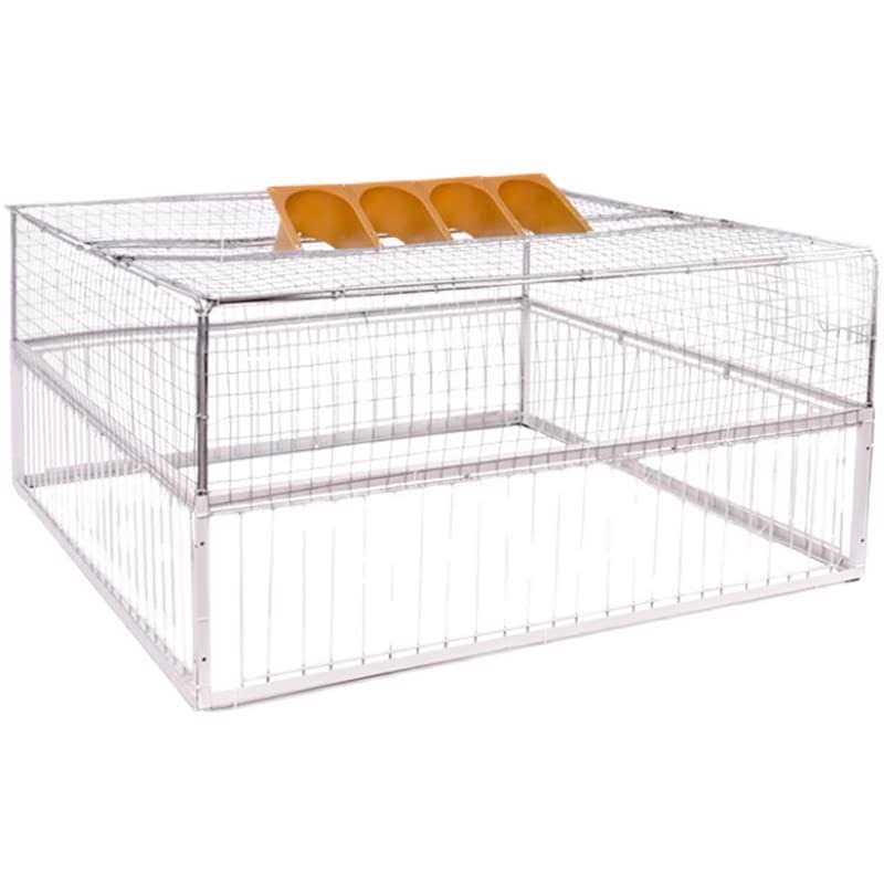 Big Foldable Galvanised Pigeon Dove Bird Trap Cage Feral Pigeon Humane Way with The one-Way Entrance Trapping Pigeons Doves in Cages 1
