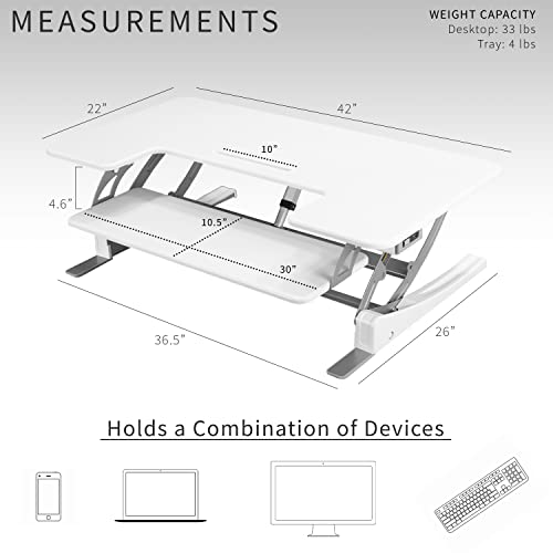 VIVO 36 inch Electric Height Adjustable Stand Up Desk Converter, VE Series, Sit to Stand Tabletop Dual Monitor Riser with USB Port, Black, DESK-V000VE