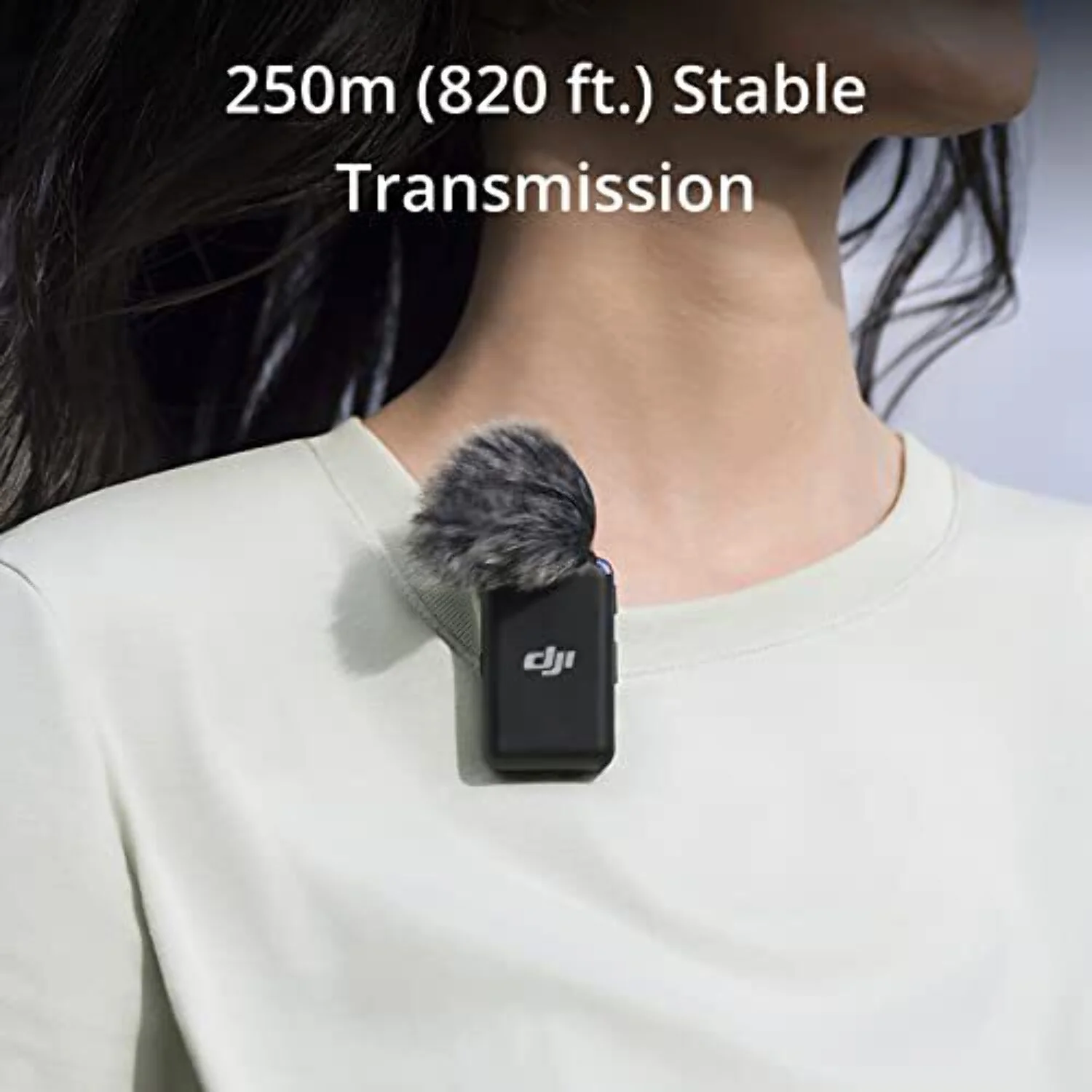 DJI Mic (2 TX + 1 RX + Charging Case), Wireless Lavalier Microphone, 250m (820 ft.) Range, 15-Hour Battery, Noise Cancellation