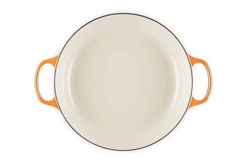Le Creuset Enameled Cast Iron Signature Oval Dutch Oven, 15.5 qt., Flamme Doree with Crucible Knob