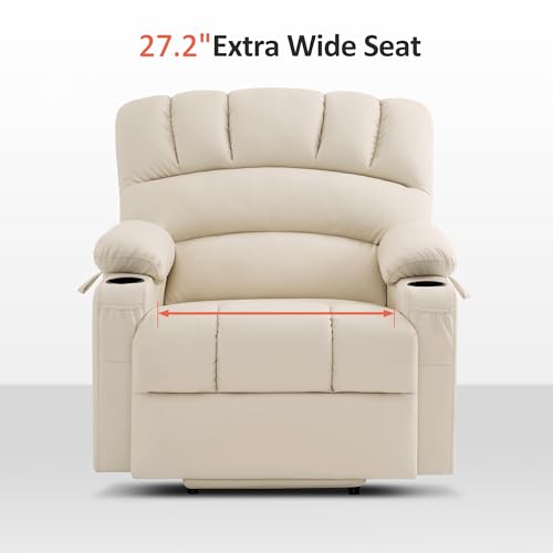 MCombo Oversized Power Lift Recliner Chair for Elderly, Lift Chair with Heat and Massage, Lift Recliner for Big and Tall, Cup Holders