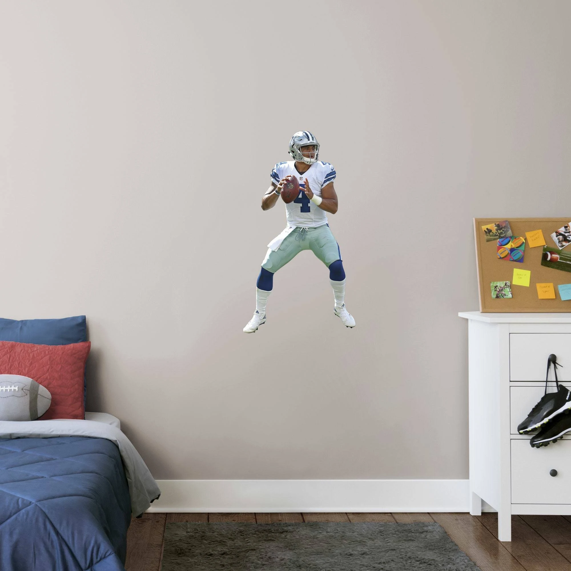 Fathead Dak Prescott Dallas Cowboys 3-Pack Life-Size Removable Wall Decal