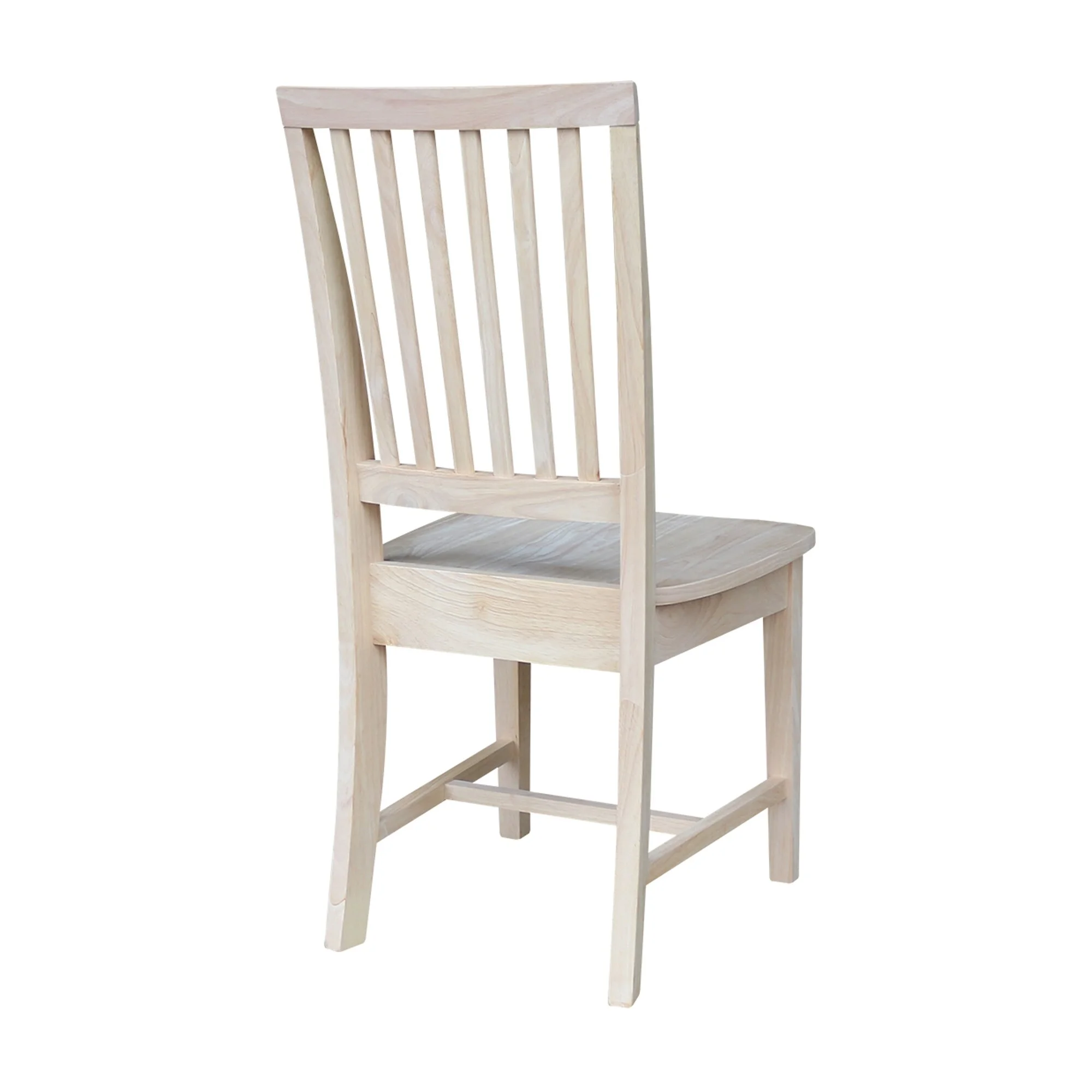 The Gray Barn Solid Wood Mission Side Chairs, Set of 2 Unfinished Wood Finish
