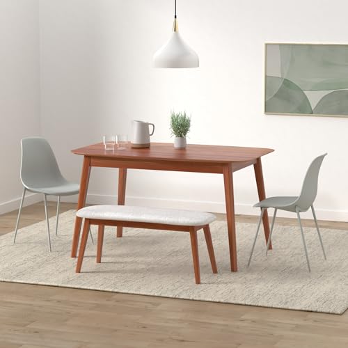 POLY & BARK Isla Modern Kitchen Chairs Set of 4 - Plastic Dining Chair with Metal Legs
