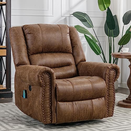 Power Lift Recliner Chair for Elderly with Massage and Heat, Electric Recliner Chair with Rivet Decoration, 2 Remote Controls