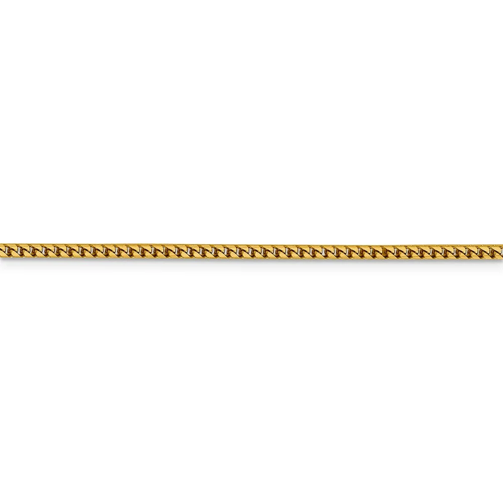 Leslie's Real 14kt Yellow Gold 2mm Franco Chain; 20 inch; Lobster Clasp; for Adults and Teens; for Women and Men