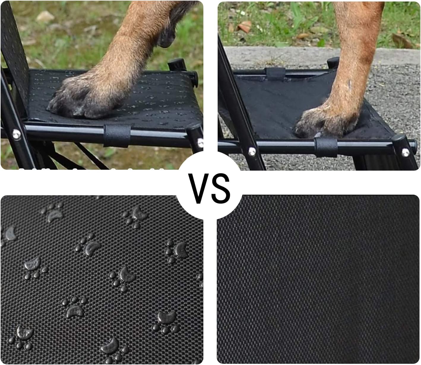 Adjustable Pet Ramp for All Dogs and Cats - Folding Portable Dog Ramp for Couch or Bed with Non Slip Carpet Surface
