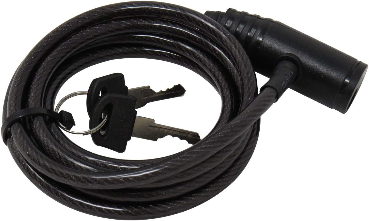 Vosker Security Camera Security Cable Lock with 2 Keys, Flexible Braided Steel, 6 Feet Long, Universal Cam and Protection Box Support
