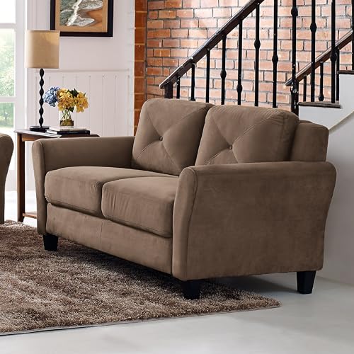 Lifestyle Solutions Harrington Loveseat, Black
