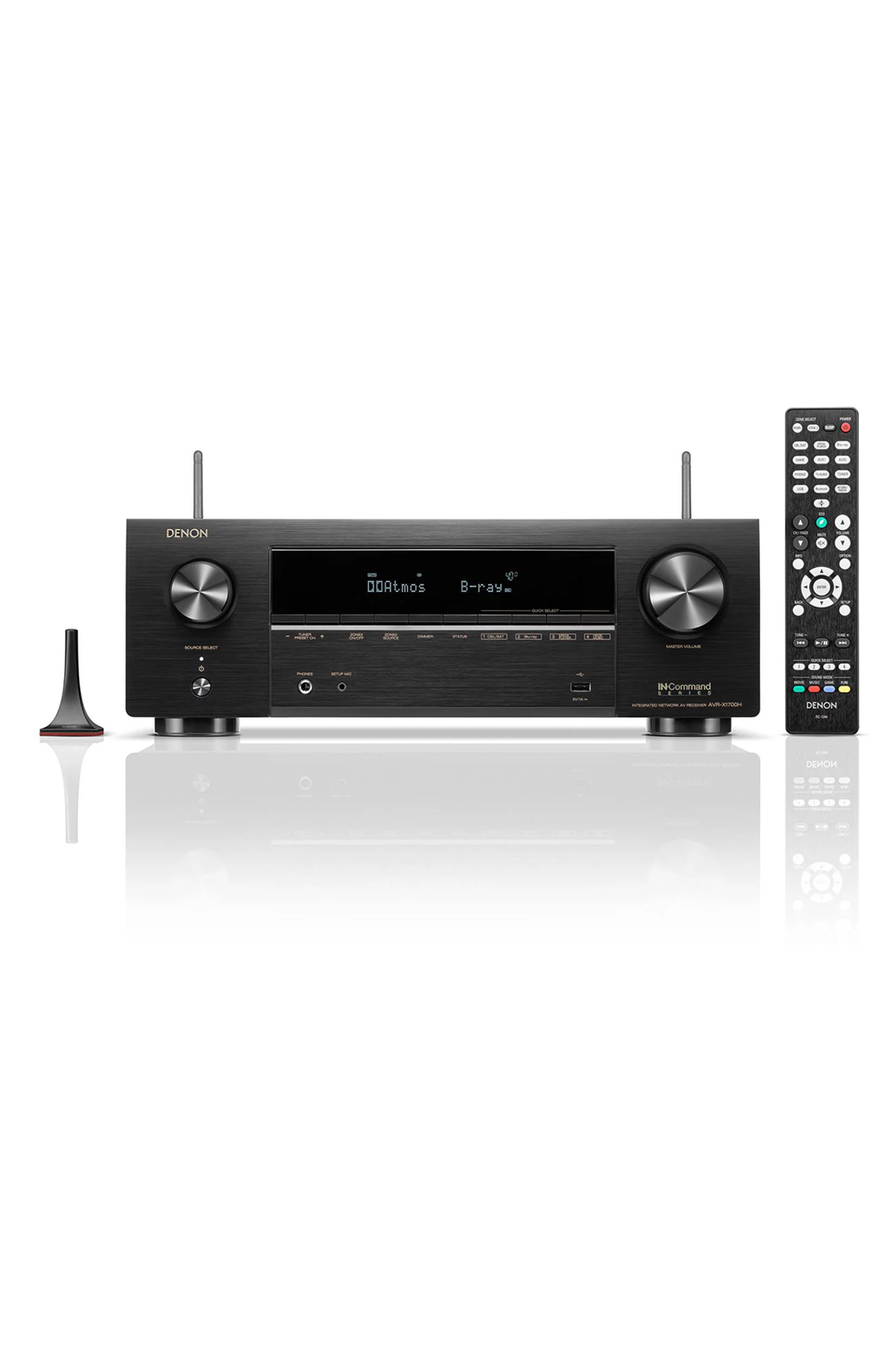 Denon AVR-X1700H 7.2ch 8K Home Theater Receiver with 3D Audio, Voice Control, and HEOS Built-In