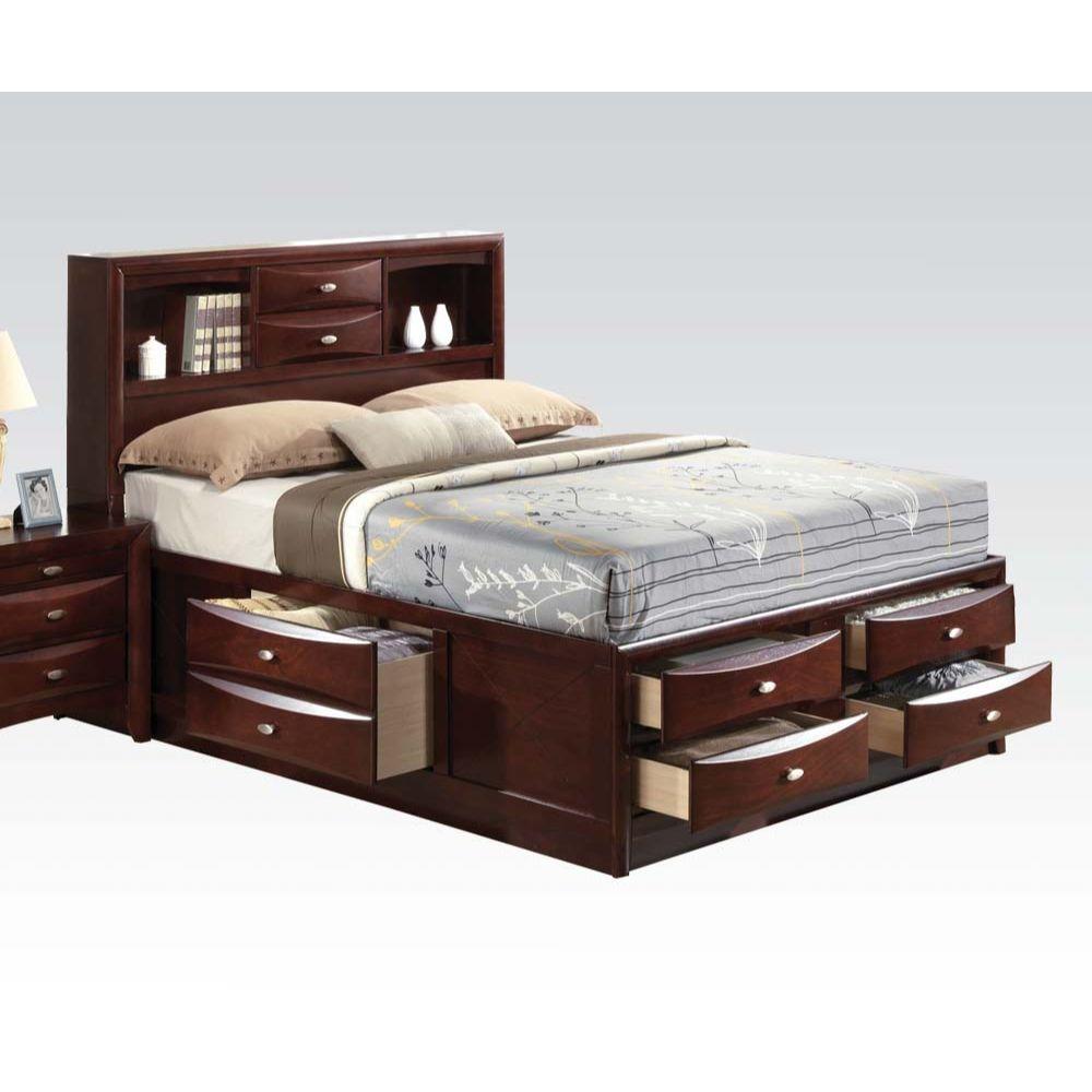 Espresso Wood Eastern King 5PCS Bedroom Set w/Storage Acme Ireland 21596EK-5pcs