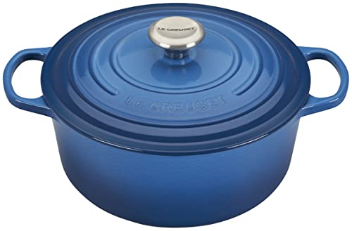 Le Creuset Enameled Cast Iron Signature Round Dutch Oven, 5.5 qt., Cerise