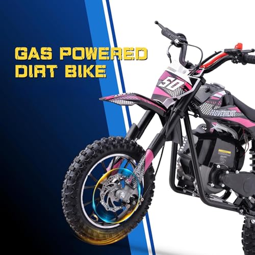 Superrio 49CC 2-Stroke Gas Power Mini Dirt Bike Dirt Off Road Motorcycle (Red)
