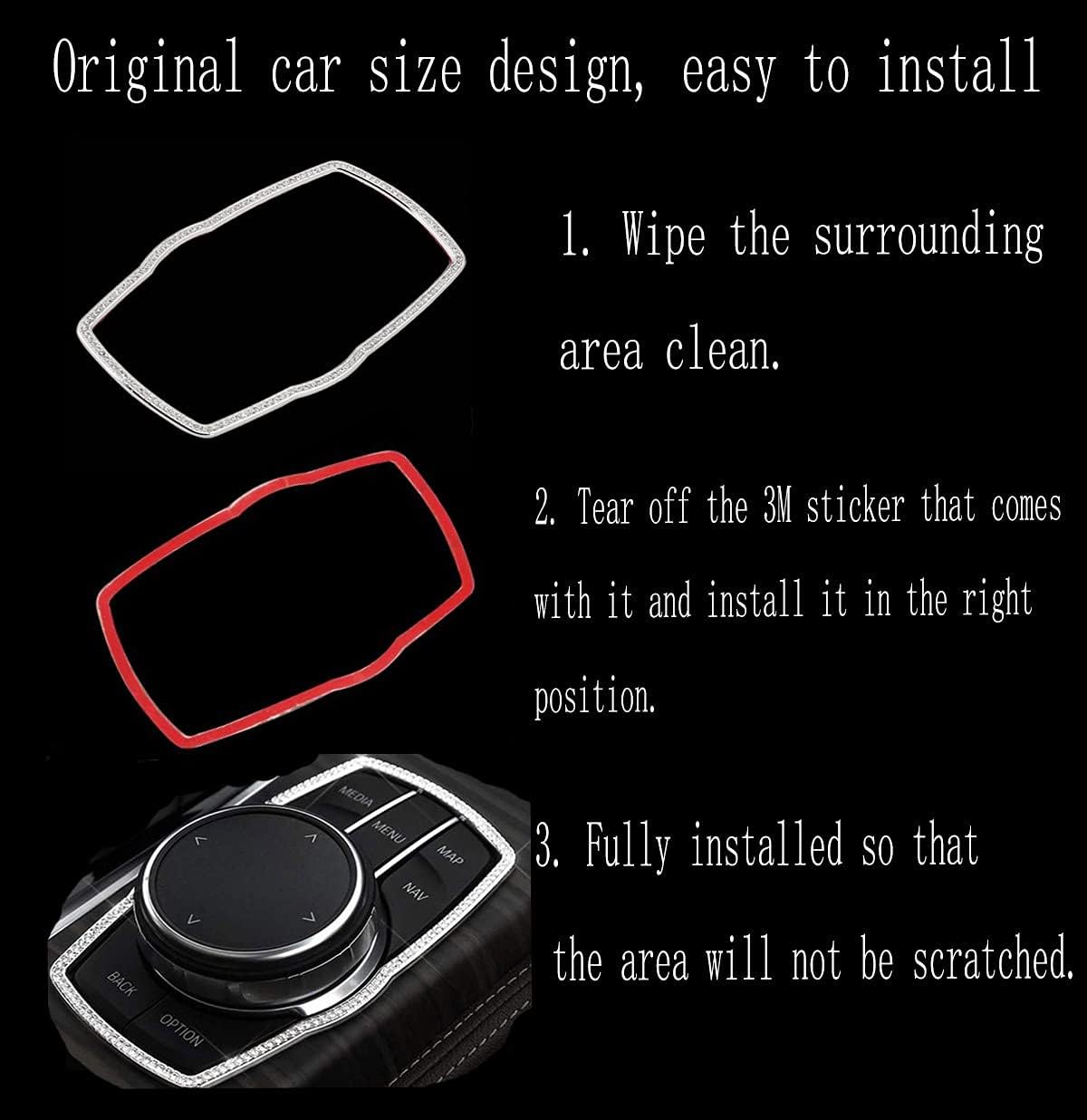 Bling Multimedia Button Frame Cover