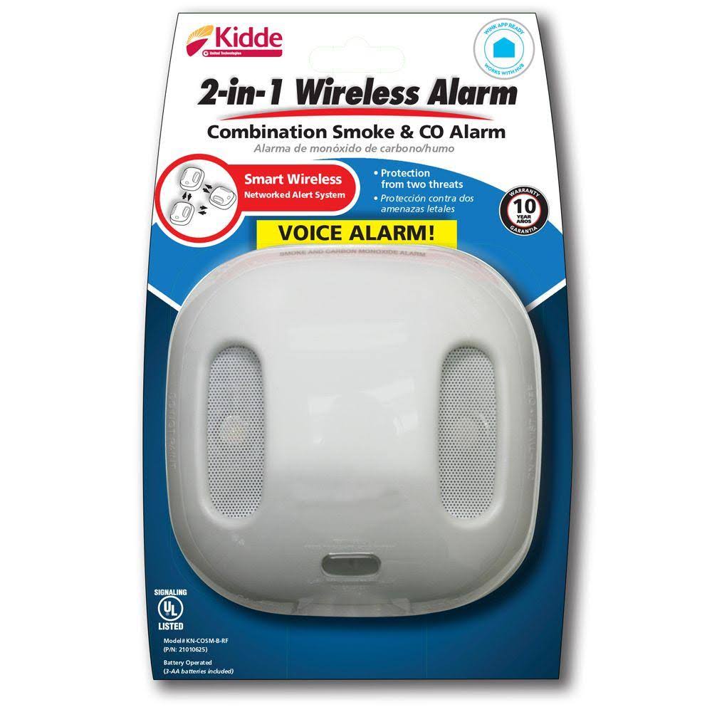 Kidde Combination Smoke Carbon Monoxide Alarm Battery Operated Wireless-Interconnected