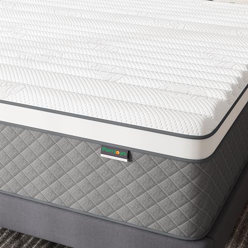 Full Mattress, 12 Inch Full Size Mattress with Cooling-Gel Memory Foam &Pocket Spring Hybrid, CertiPUR-US Certified, Medium Firm