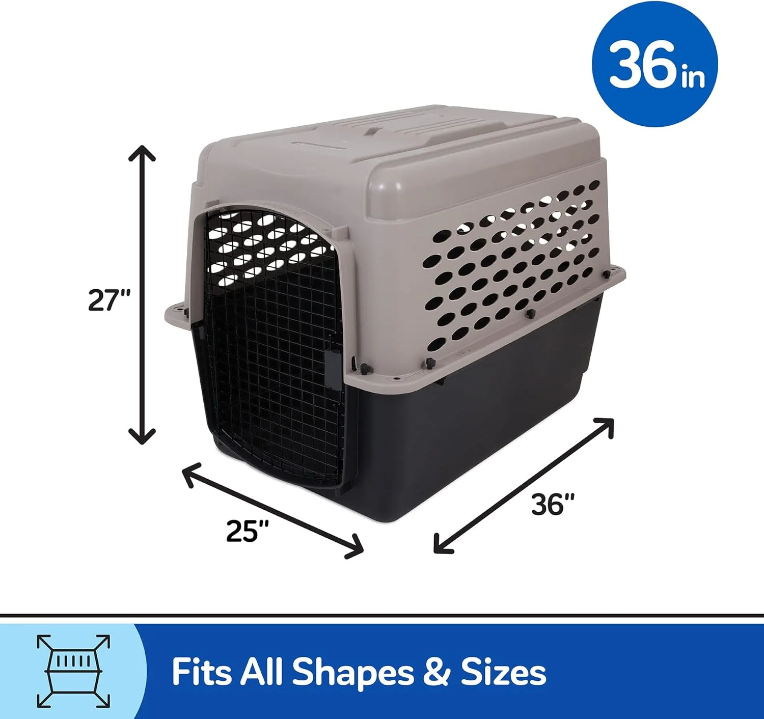 Vibrant Life Pet Kennel 19 X-Small Plastic Dog Crate Portable Carrier for Pets Up To 10 lbs
