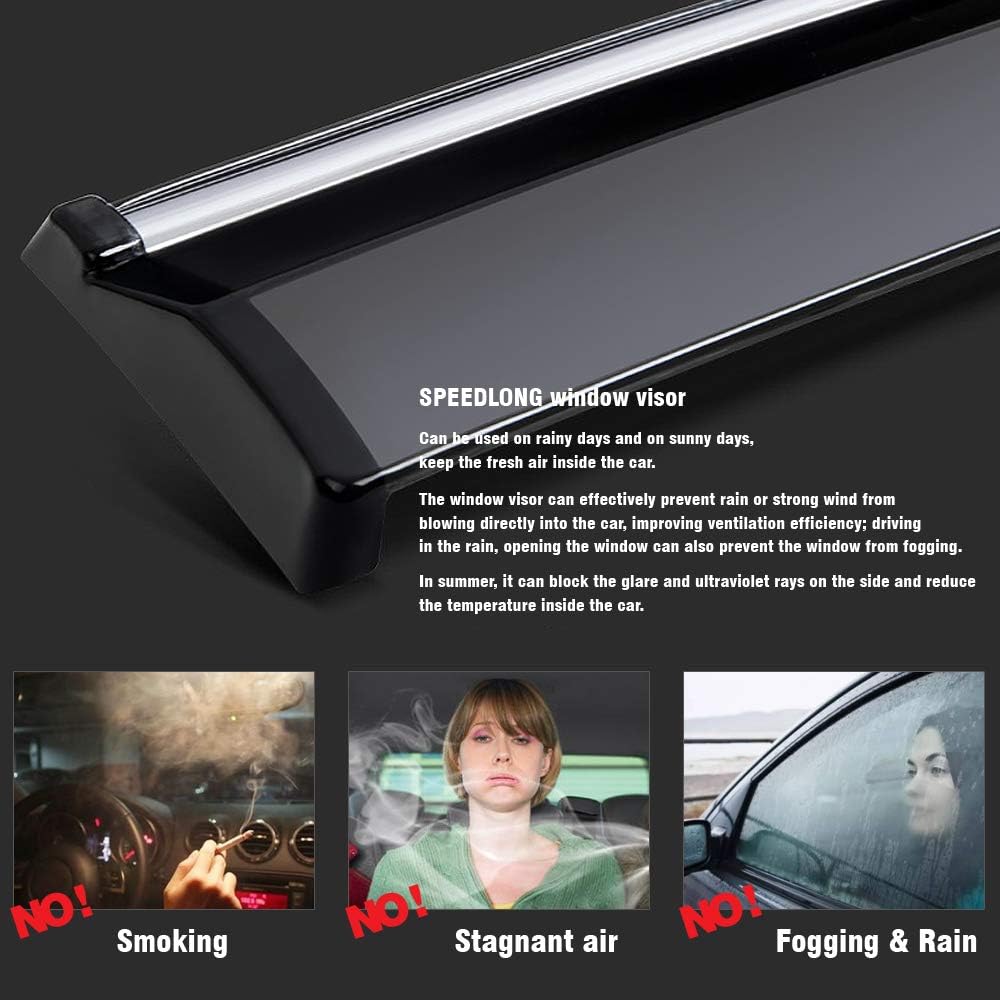 SPEEDLONG Car Window Visor Vent Shade Deflector Sun/Rain Guards Compatible with Buick Lacrosse 2017 2018 2019 2020