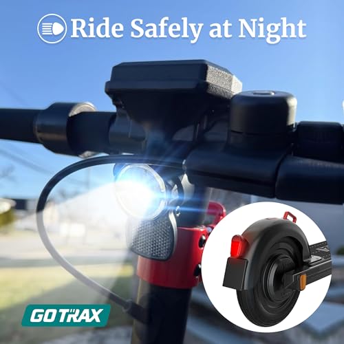 Gotrax G4 Electric Scooter, 10” Solid Tires, Max 25 Mile Range and 20Mph Power by 500W Motor, Double Anti-theft Lock, Bright Headlight and Taillight