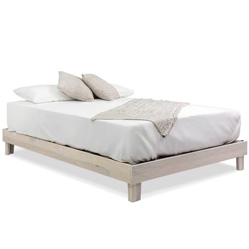 Solid Hardwood Platform Bed Frame with Slats, Quality Crafted in Pennsylvania, USA from Poplar by Mennonite Artisans, No Box Spring Needed