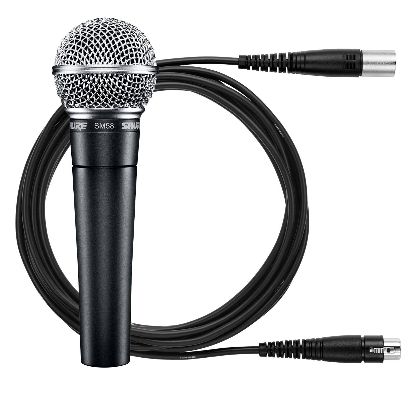 Shure SM58 Vocal Microphone with XLR Cable, Black
