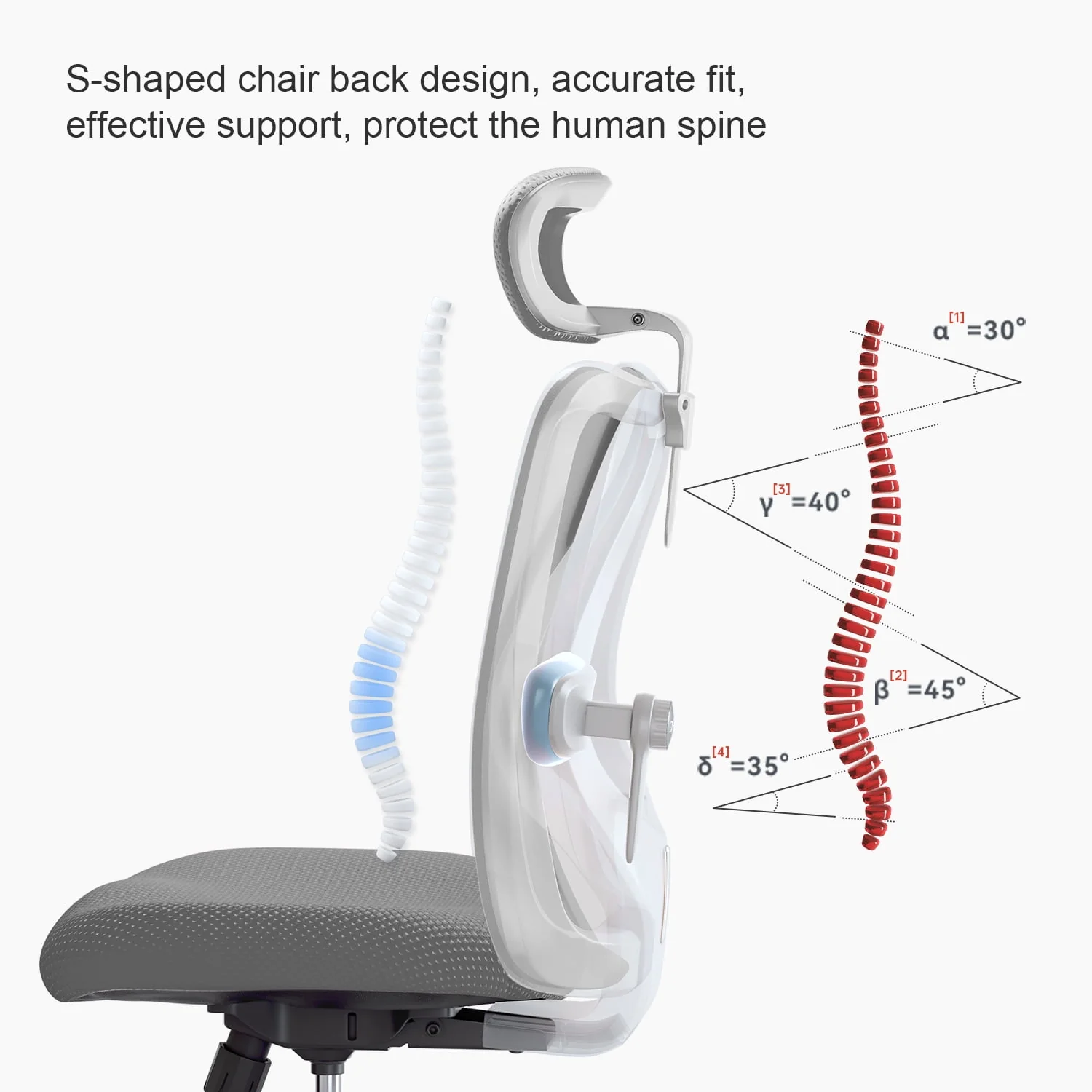 SIHOO Ergonomic Office Chair, Mesh Computer Desk Chair with Adjustable Lumbar Support, High Back chair for big and tall, Black