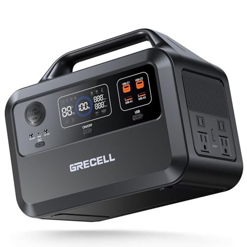 GRECELL Portable Power Station 300W, 230Wh LiFePO4 (LFP) Battery, 1.5hrs Fast Charging, 2 Up to 300W(Peak 600W) AC Outlets