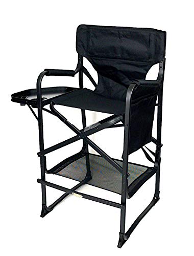 Portable Heavy-Duty Makeup Artist Chair with Umbrella Light Kit - Perfect for Makeup, Salon, Events with 29 Inch Seat Height - Carry Bag Included
