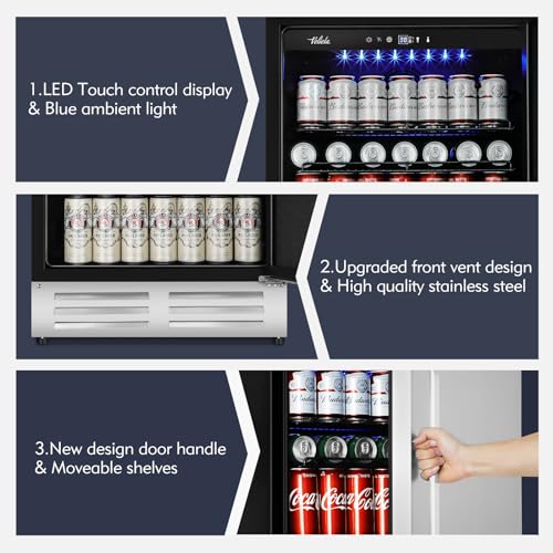 Cigar Electric Humidor, 35L 250 Counts Large Capacity Thermostatic Electric Cigar Cooler Cabinet with Digital LED Screen, Safety Lock