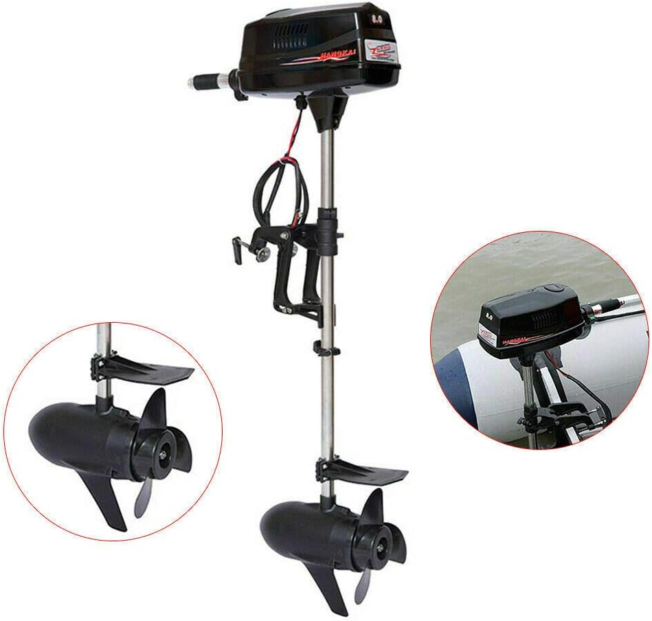 BOTAIDAHONG 8HP 48V Outboard Engine Brushless Motor Fishing Boat Motor Engine 2200W Electric Boat Motor Outboard Tiller Control for Inflatable Boats