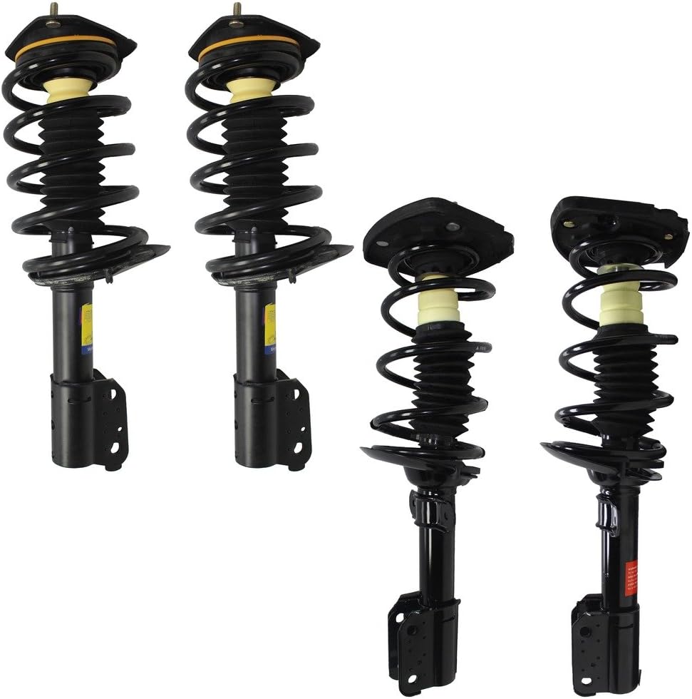 Detroit Axle - Front Struts + Wheel Hubs + Control Arms w/ Ball Joints + Tie Rods Kit Replacement for Century Lacrosse Impala Monte Carlo - 16pc Set