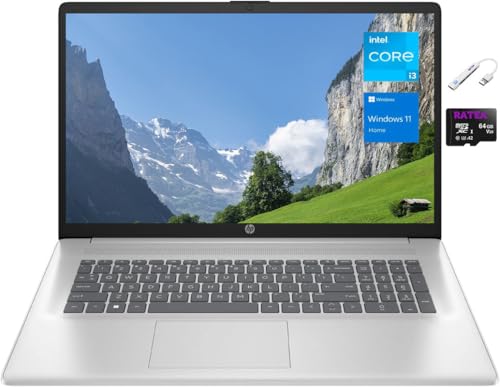 HP Newest 17 Business Laptop, 17.3'' FHD Widescreen, Intel 6-Core i3-1215U(Up to 4.4 GHz), 8GB DDR4, 1TB SSD, 8.5 Hours Battery, Windows 11 Home