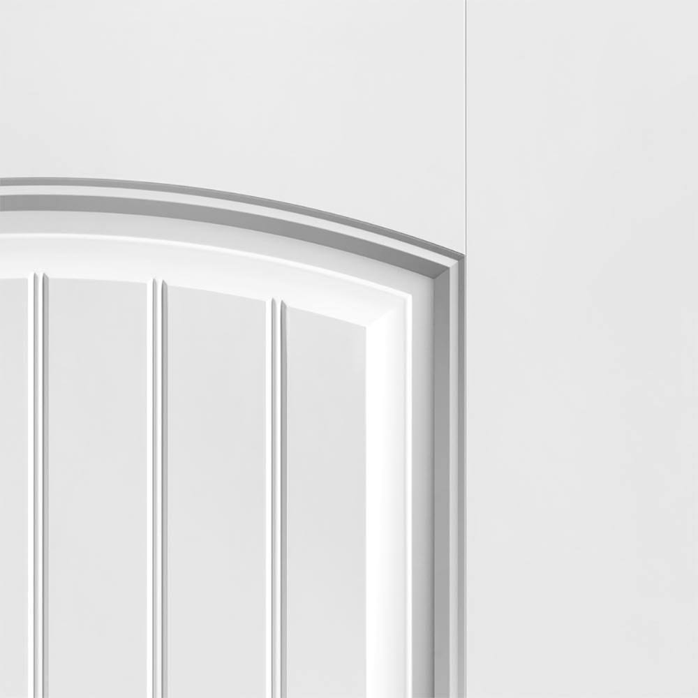 Masonite 28 in. x 80 in. Cheyenne Smooth 2-Panel Camber Top Plank Hollow Core Primed Composite Interior Door Slab