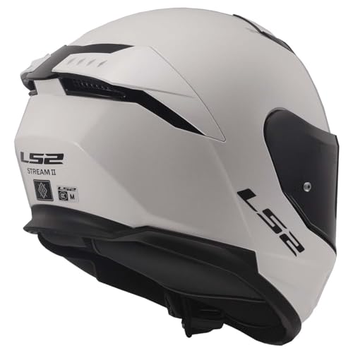 LS2 Helmets Stream II Full Face Motorcycle Helmet W/SunShield (Matte America Gray/Black - X-Large)