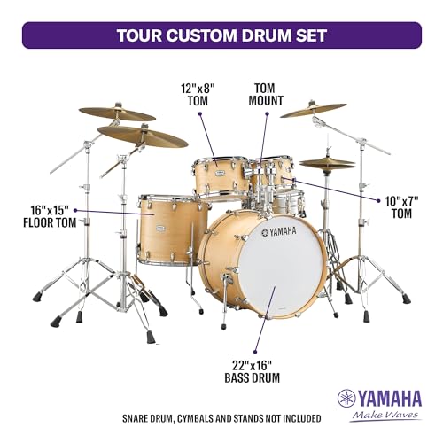 Yamaha Tour Custom Maple 4pc Standard Shell Pack, Chocolate Satin