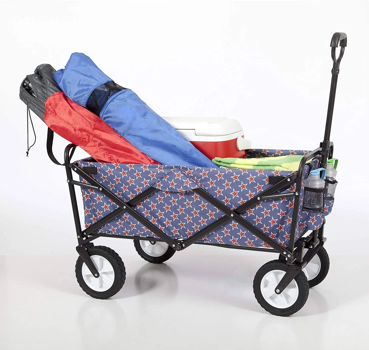 Mac Sports Collapsible Folding Outdoor Utility Wagon, Americana