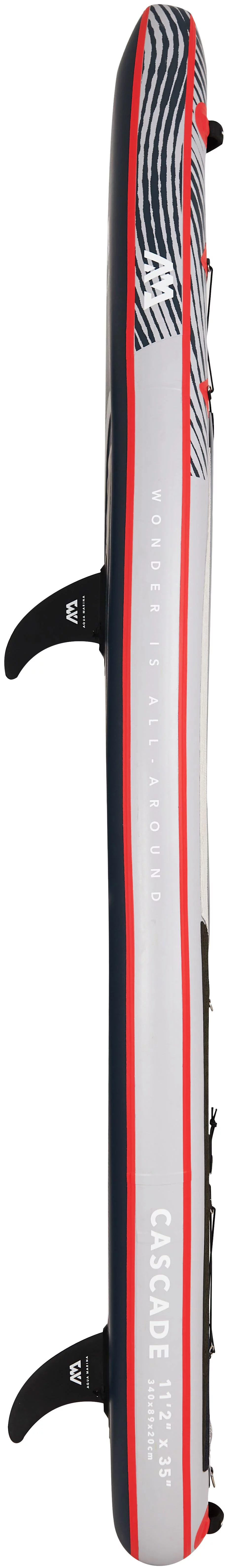 Aqua Marina VERSATILE / HYBRID KAYAK - CASCADE 11'2 - Inflatable KAYAK Package, including Carry Bag, Paddle, Fin, Pump & Safety Harness