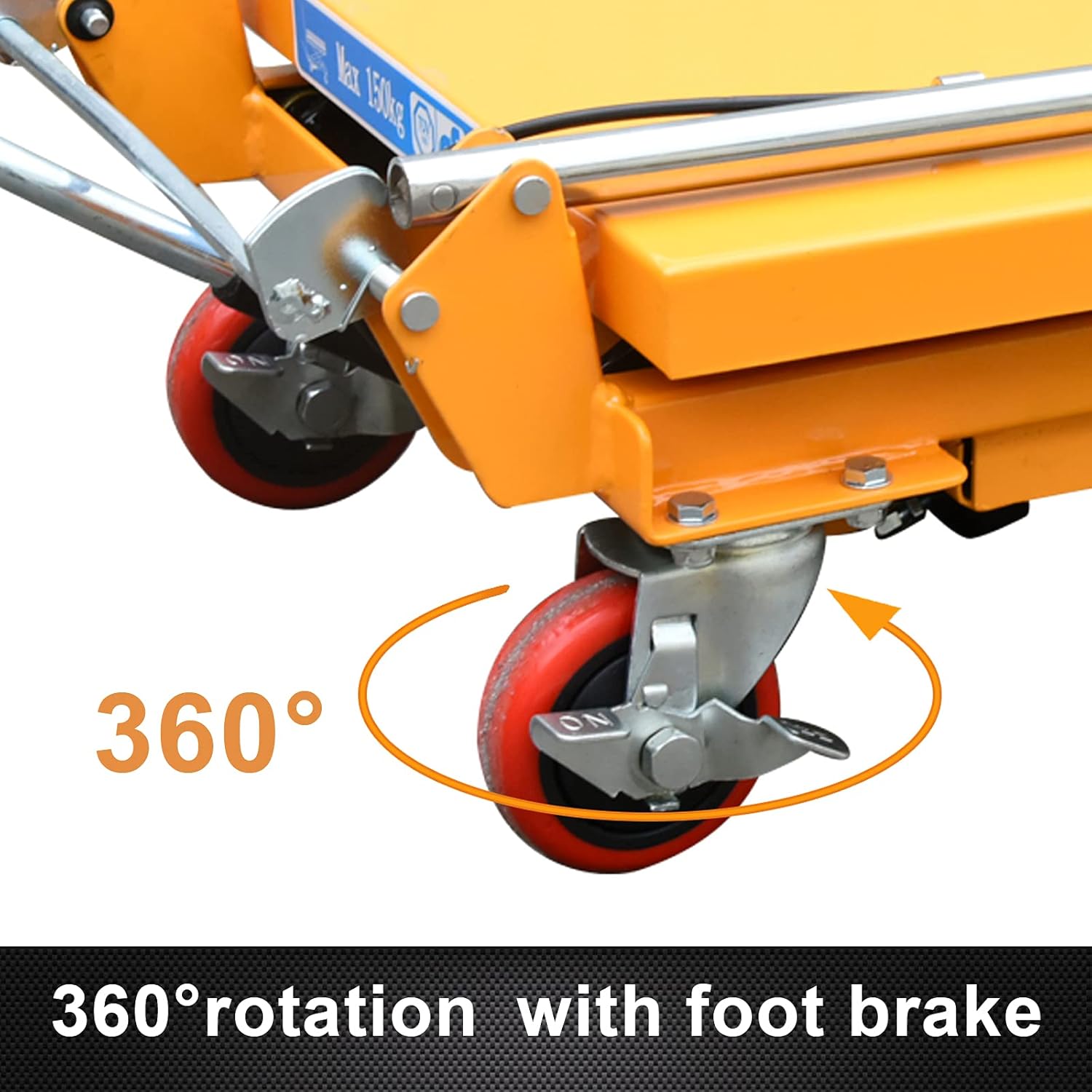 Legines Hydraulic Lift Table Cart Manual Single Scissor Cart 330 lbs Capacity Heavy Duty 28.3 Lifting Height Material Handing Elevating