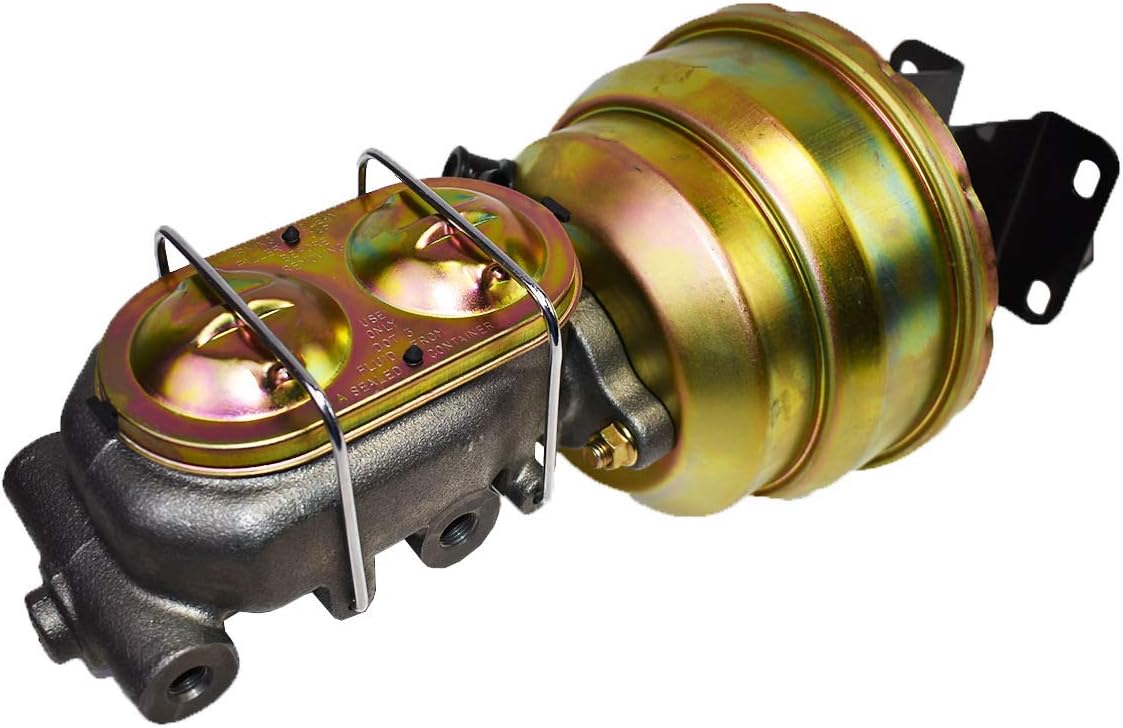 A-Team Performance - Dual Power Brake Booster Conversion Kit 8" - Compatible with 1974-86 Jeep CJ7 CJ5 Disc/Disc
