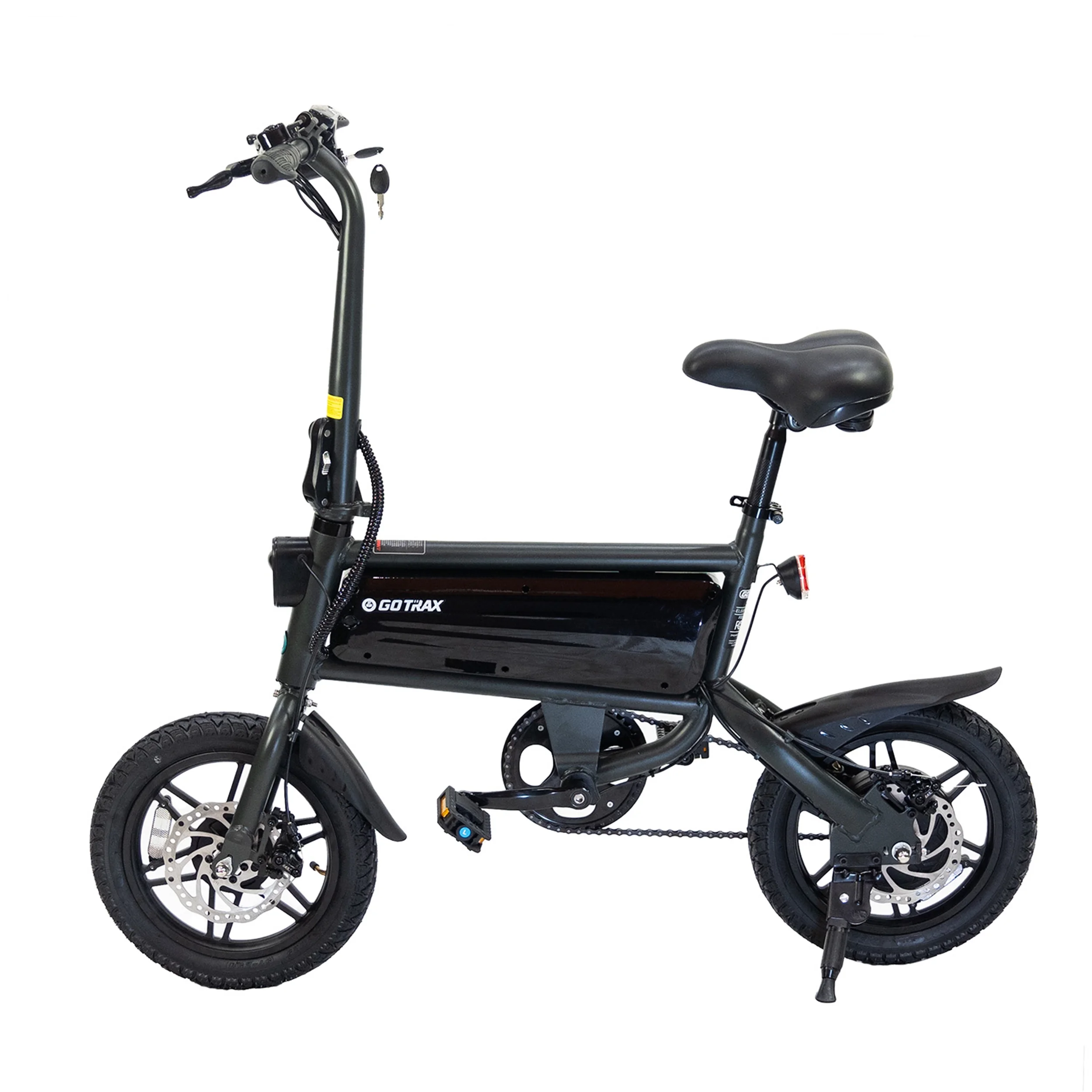 GOTRAX S2 14 Folding Electric Bike for Adults and Teens, 250W 15.5Mph, 15Miles LED Display Mini E-Bike for Commuting