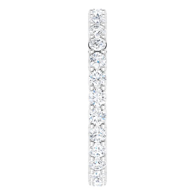 14K White 7/8 CTW Natural Diamond Eternity Band Size 5 122980:60010:P