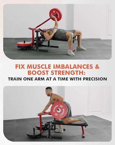GMWD Chest Press Machine, 1050LBS Bench Press Machine with Independent Converging Arms, Adjustable Flat Incline Bench for Chest, AB Workouts