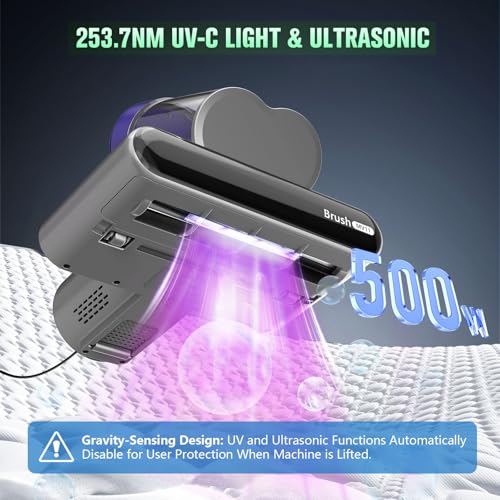 Mattress Vacuum Cleaner,Bed Vacuum Cleaner with UV-C Light,16Kpa,140°F Heat,Ultrasonic,Anion,Handheld Vacuums for Bed,Sofa,Couch,Crib(Corded, Multi)