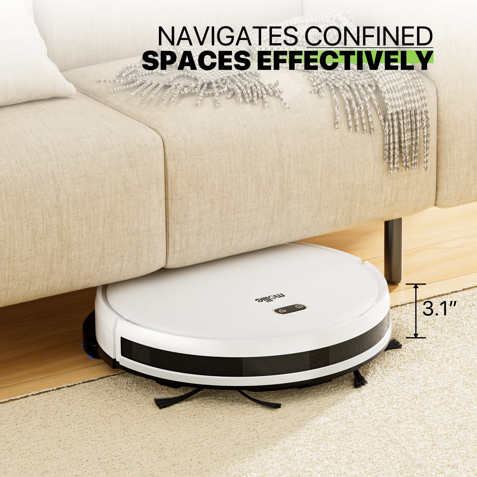 Magshion Robot Vacuum Cleaner, 2 in 1 Robot Vacuum and Mop Combo, Automatic Self-Charging Robotic Vacuum With WIFI Connection