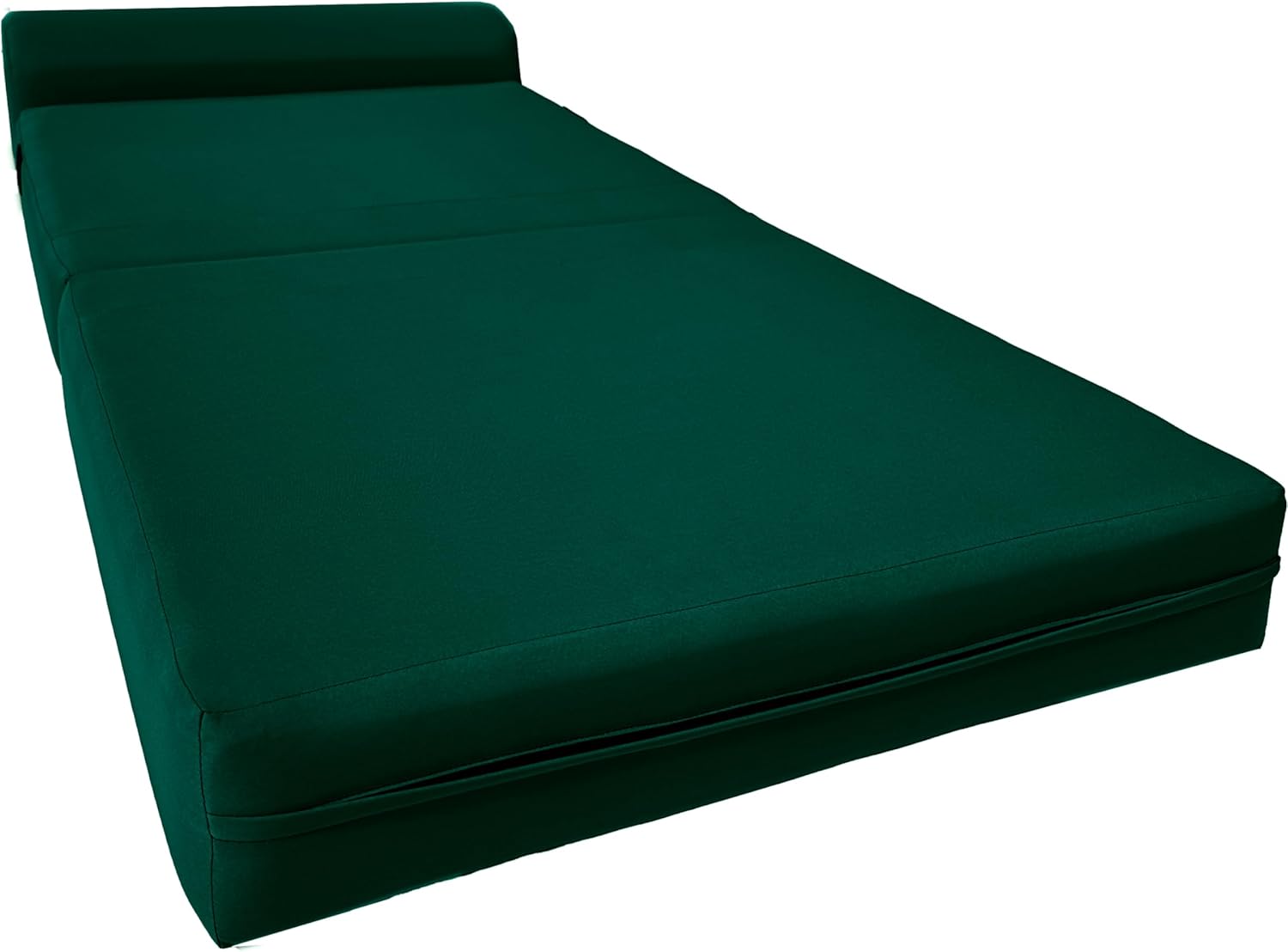 D&D Futon Furniture Hunter Green Sleeper Chair Folding Foam Bed, Studio Guest Beds, Sofa, High Density Foam, 70 x 36 x 6 in Thick