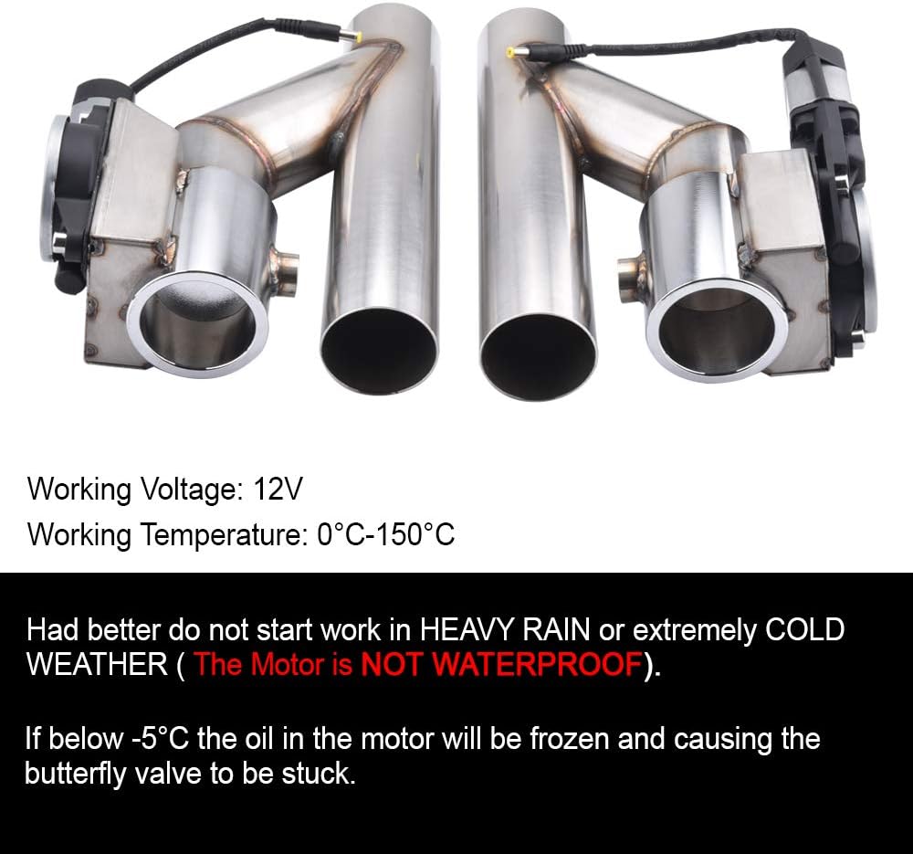 SPELAB 3.0 Inch Stainless Steel Dual Exhaust Pipe Kit