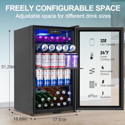 Cigar Electric Humidor, 35L 250 Counts Large Capacity Thermostatic Electric Cigar Cooler Cabinet with Digital LED Screen, Safety Lock